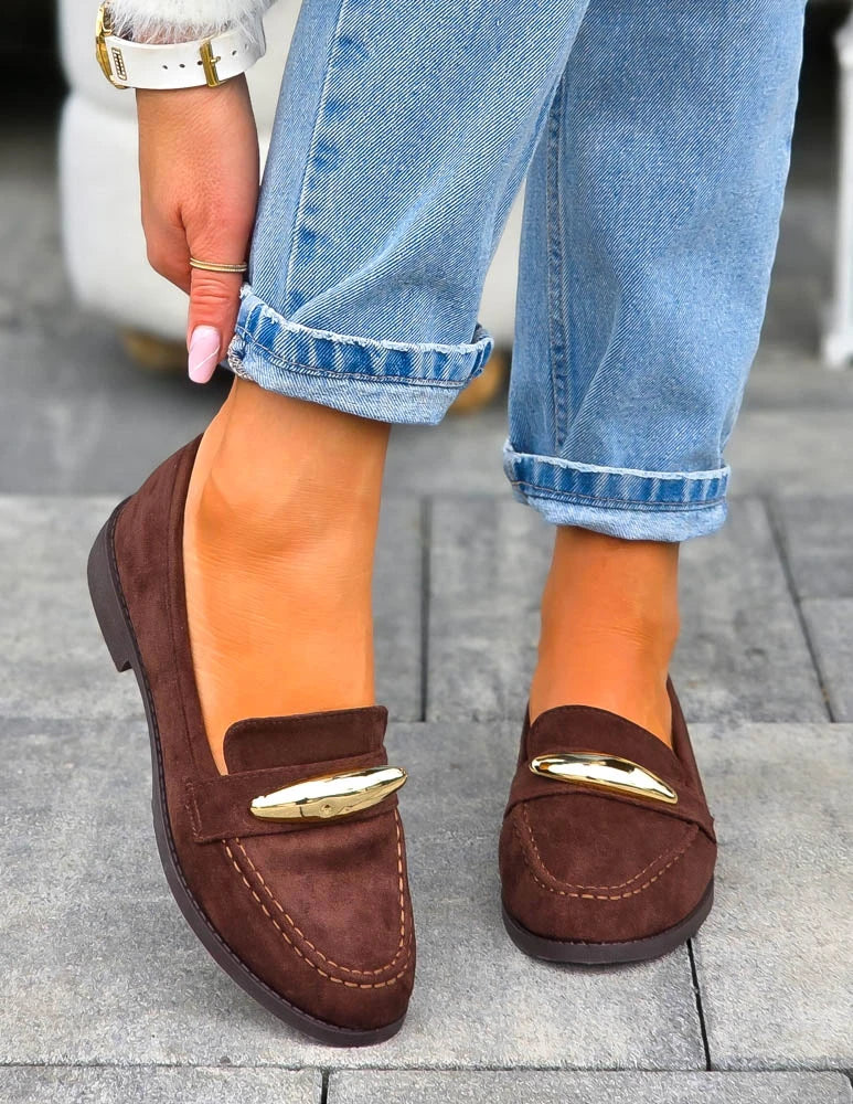 Mocassins avec accessoires doré