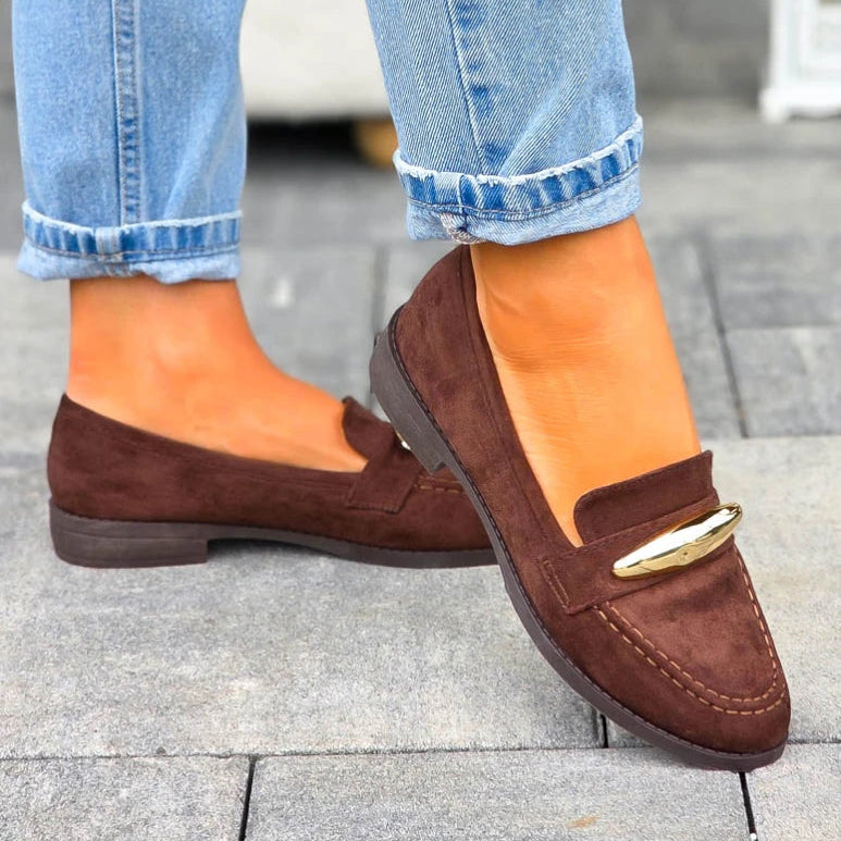 Mocassins avec accessoires doré