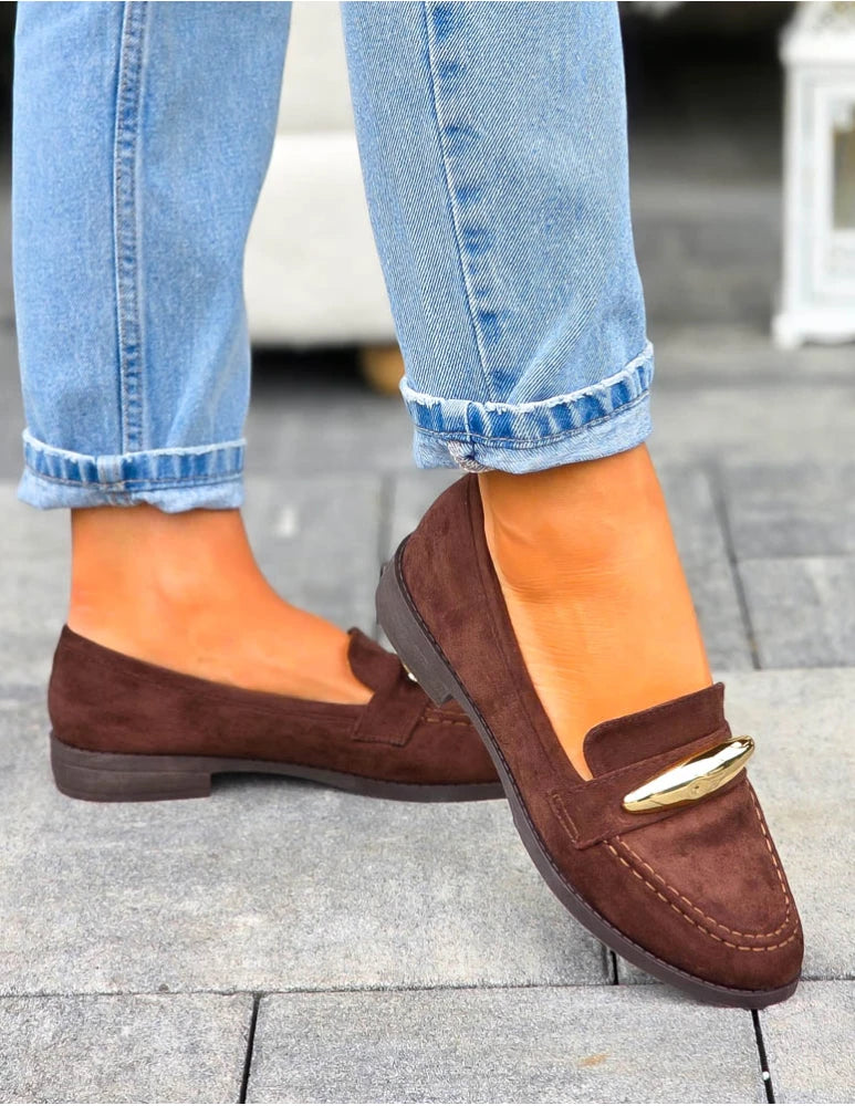 Mocassins avec accessoires doré