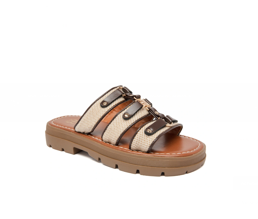 sandales plates pour femme avec brides