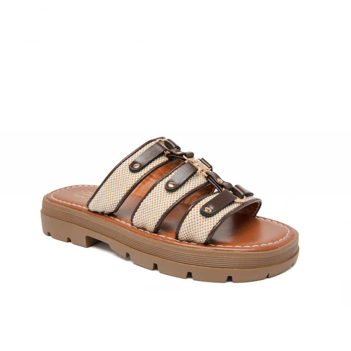 sandales plates pour femme avec brides