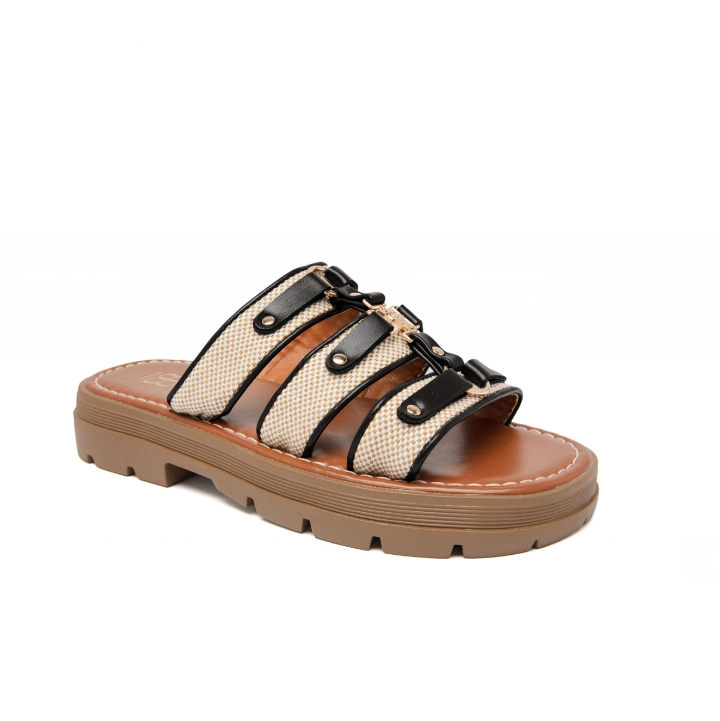 sandales plates pour femme avec brides