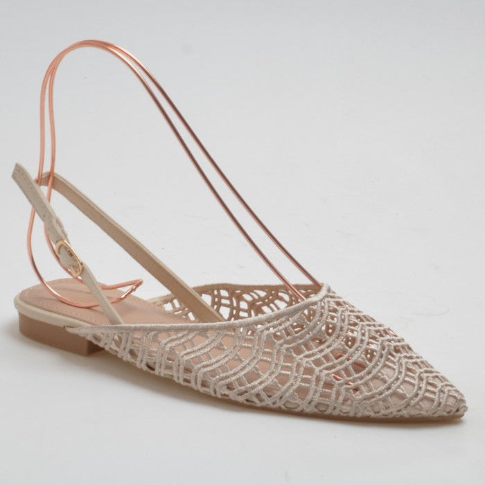 Ballerine slingback à bout pointu