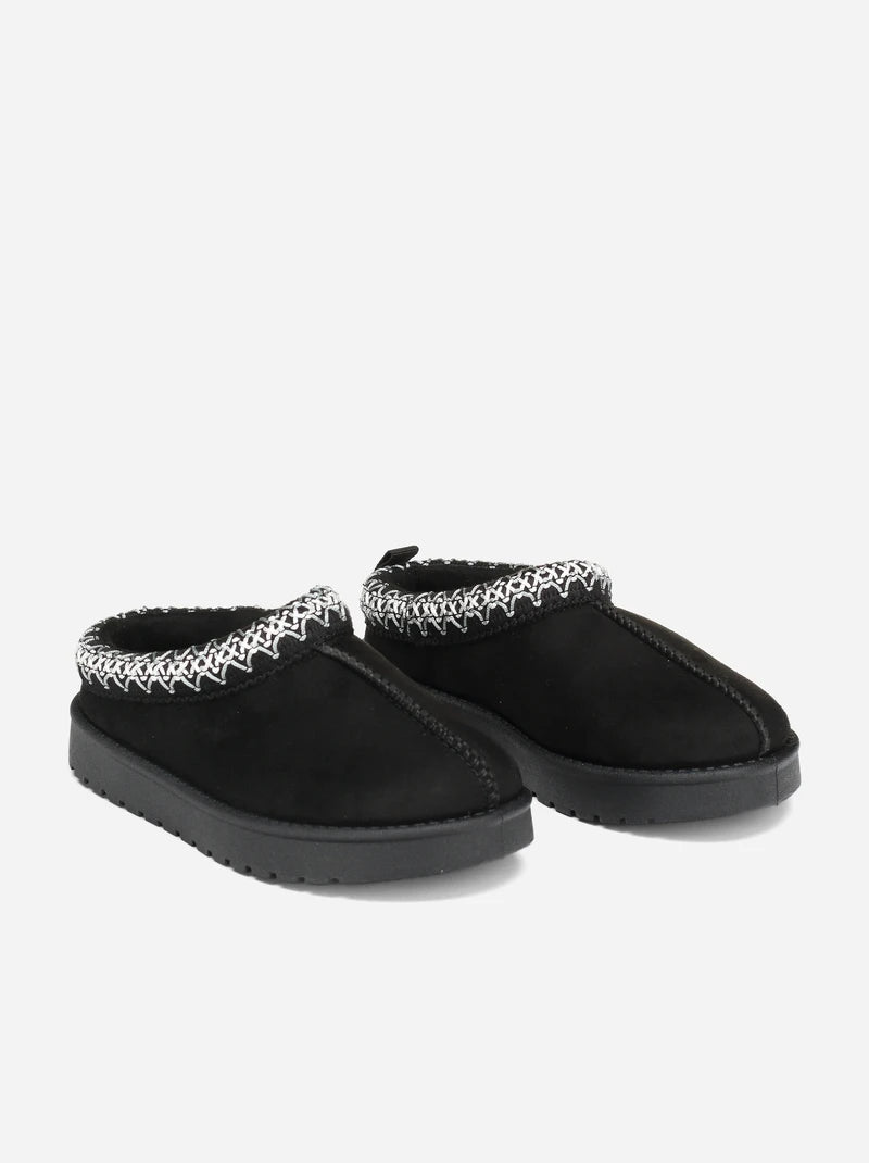 Sabots en suédine à broderies