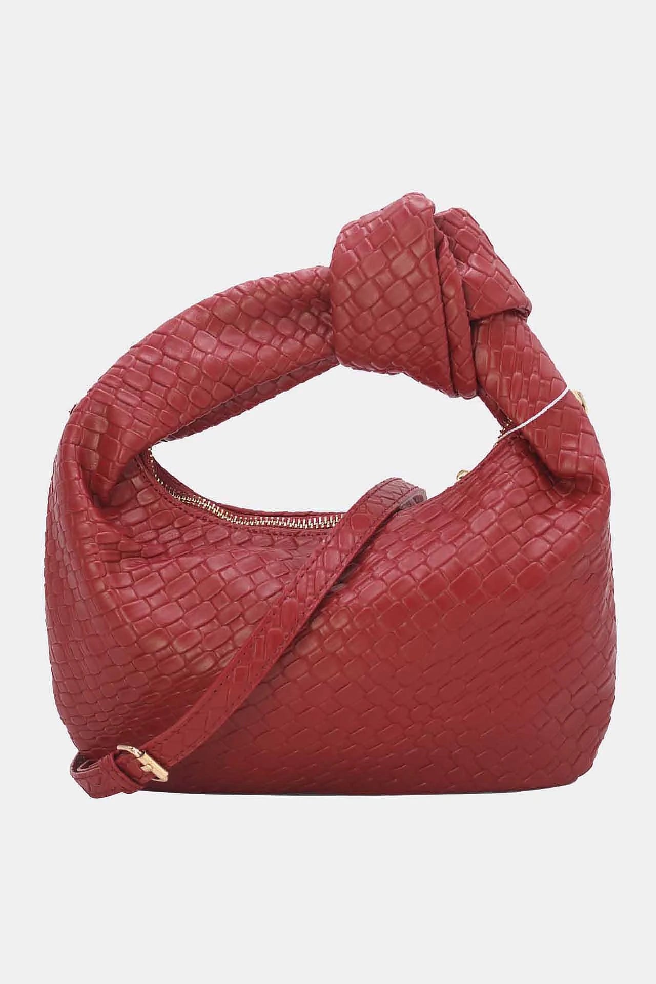 Sac à main de femme de style vintage bourguignon, simple