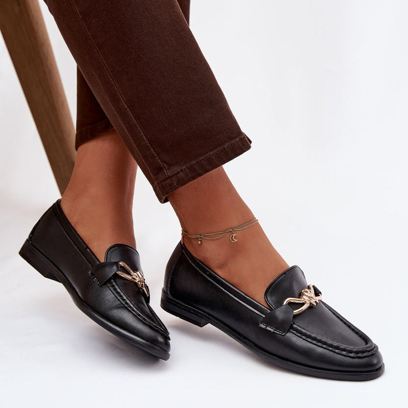 Mocassins Élégants à Mors Doré