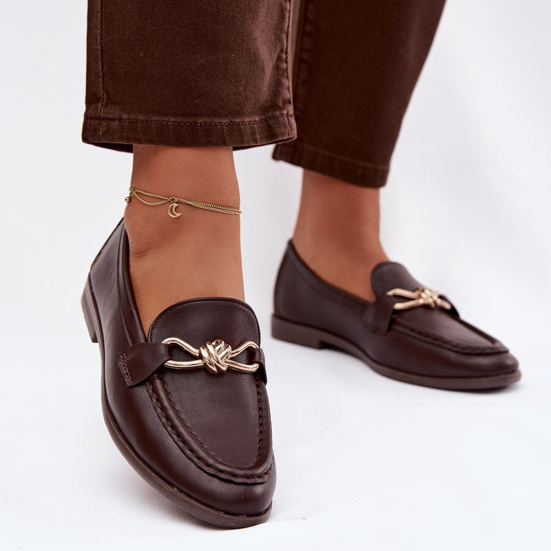 Mocassins Élégants à Mors Doré