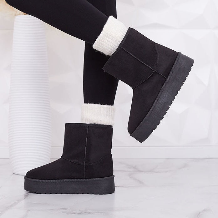 Bottines en daim avec fourrure