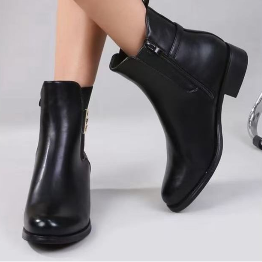 Bottines fourrées talon bloc
