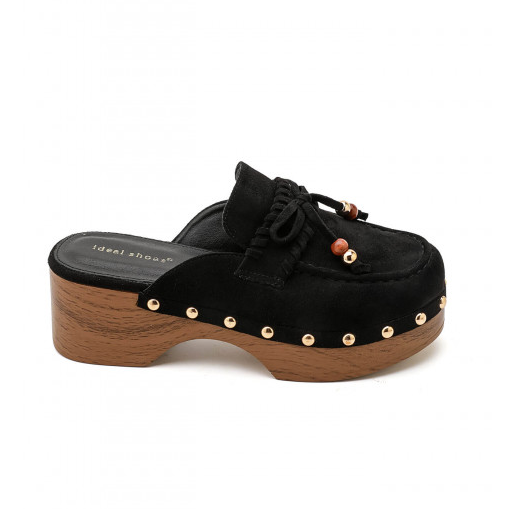 Mules Sabots Style Loafer en Daim