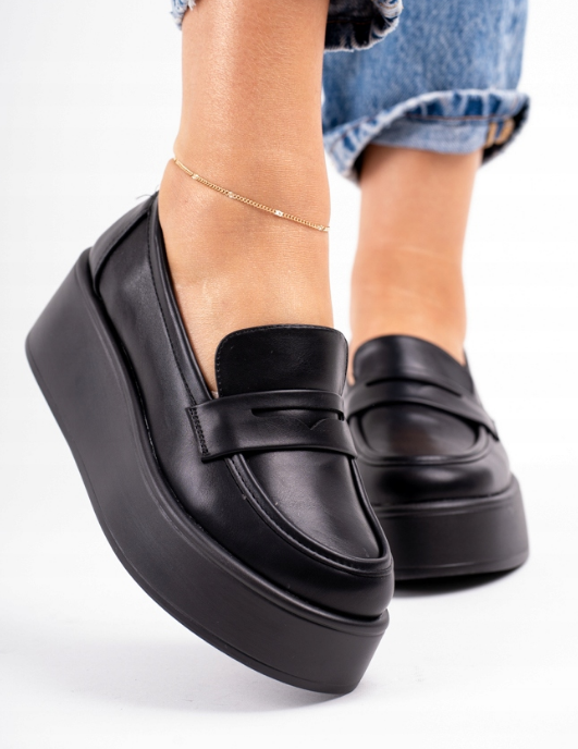 Mocassins à plateforme avec bride décorative