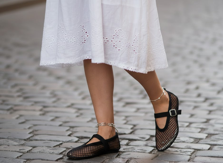 Ballerines Mary Jane en Résille