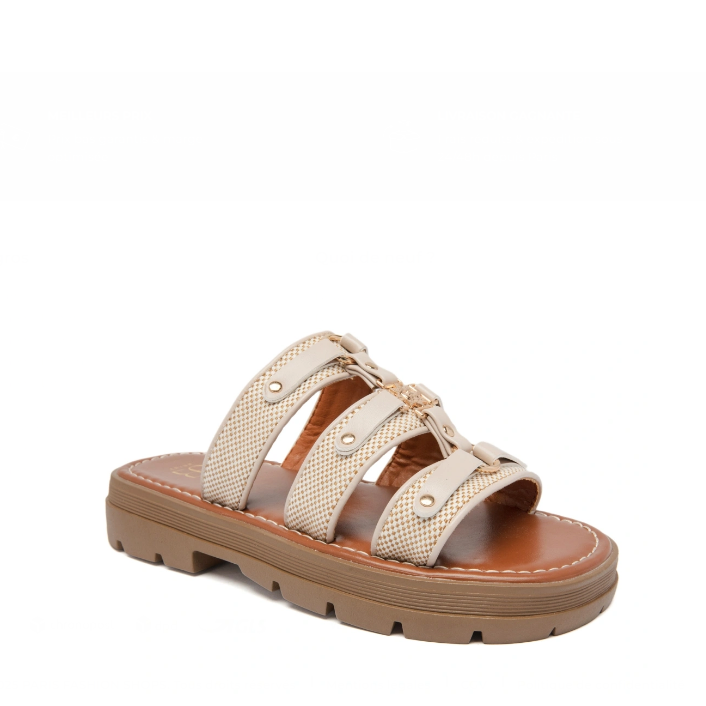 sandales plates pour femme avec brides