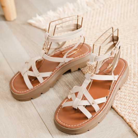 Sandales femme à brides multiples