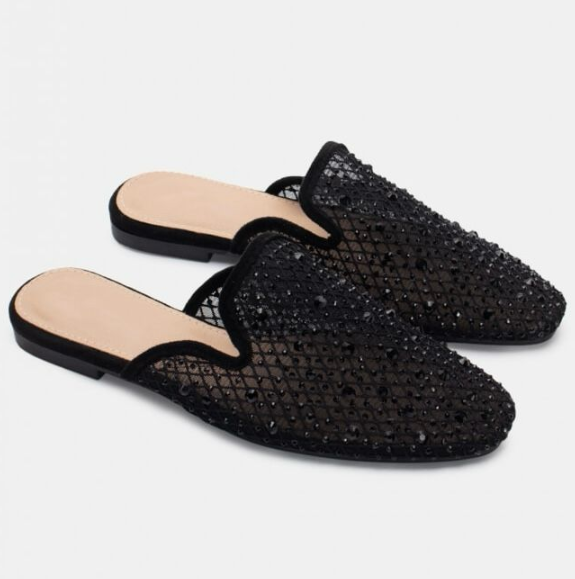 Babouche Pointues "Éclat de Nuit"