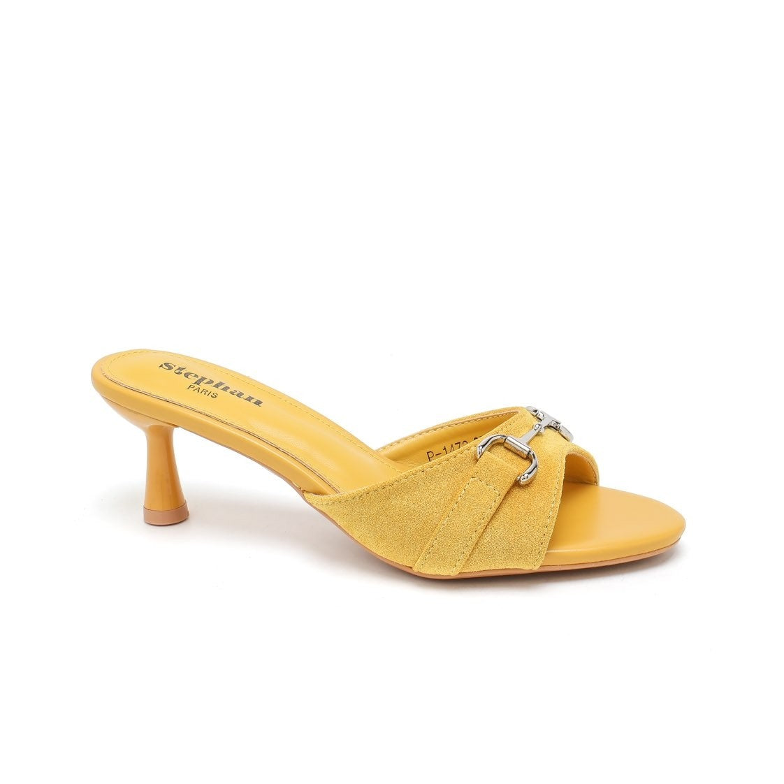 Mules à Talon avec Boucle Décorative