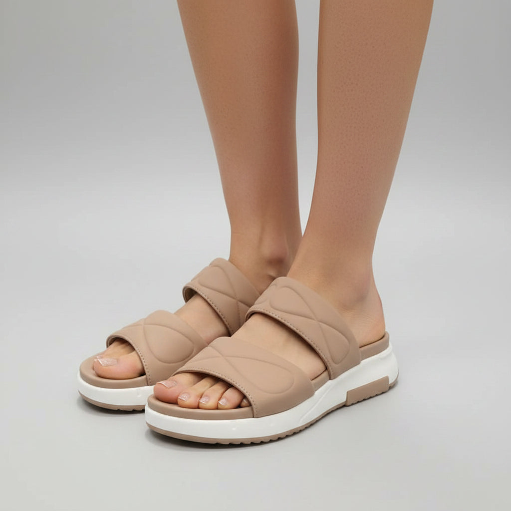 Sandale compensée élégante