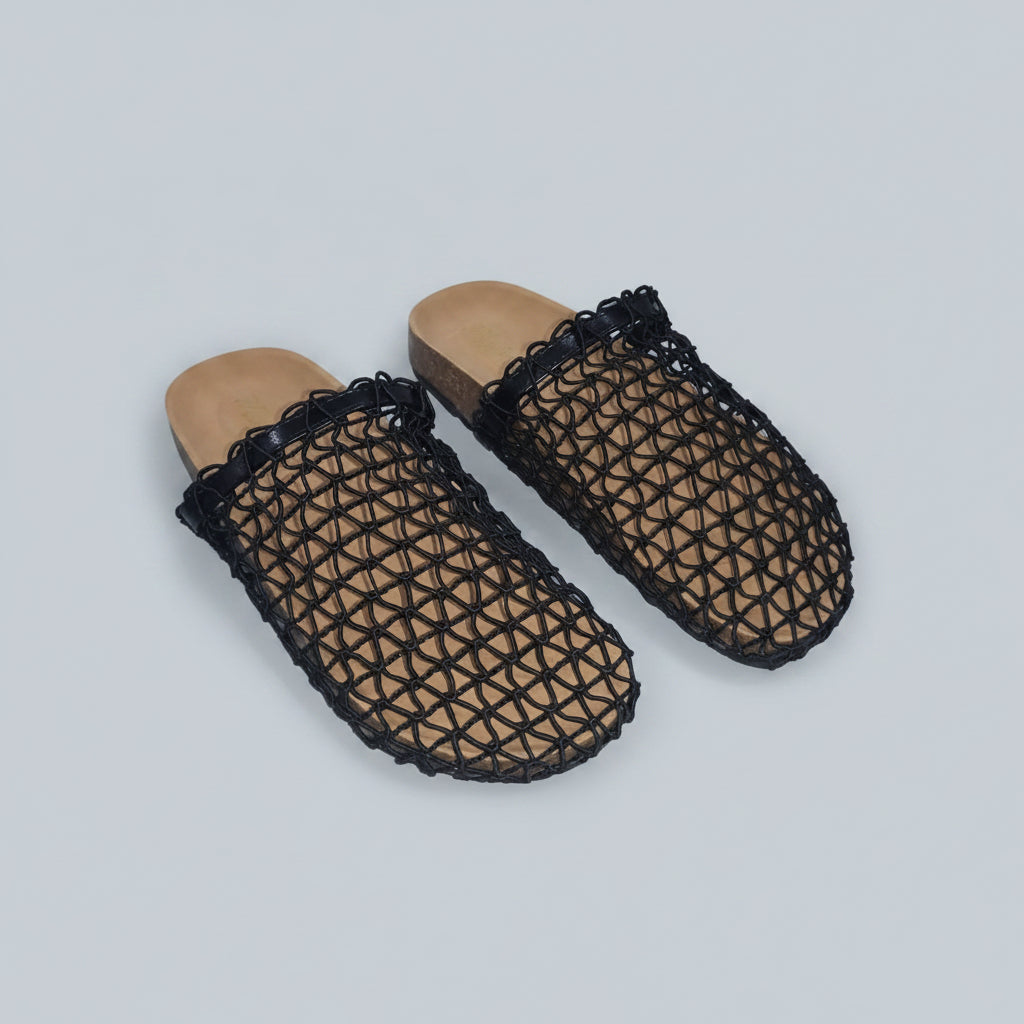 Sabot avec tige effet filet