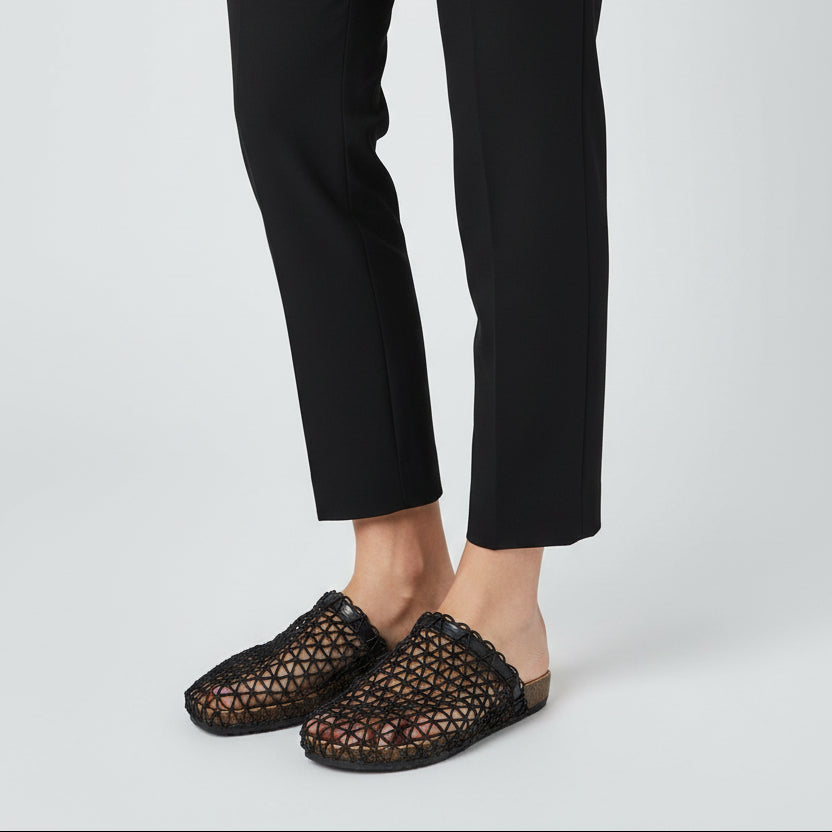 Sabot avec tige effet filet