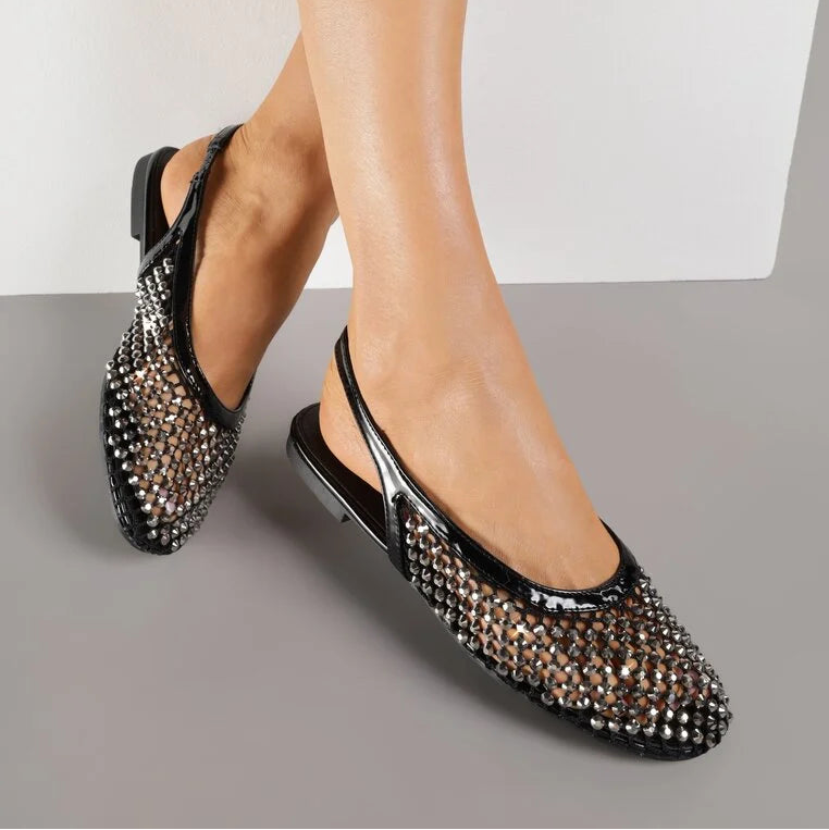 Ballerines ornées de zircons