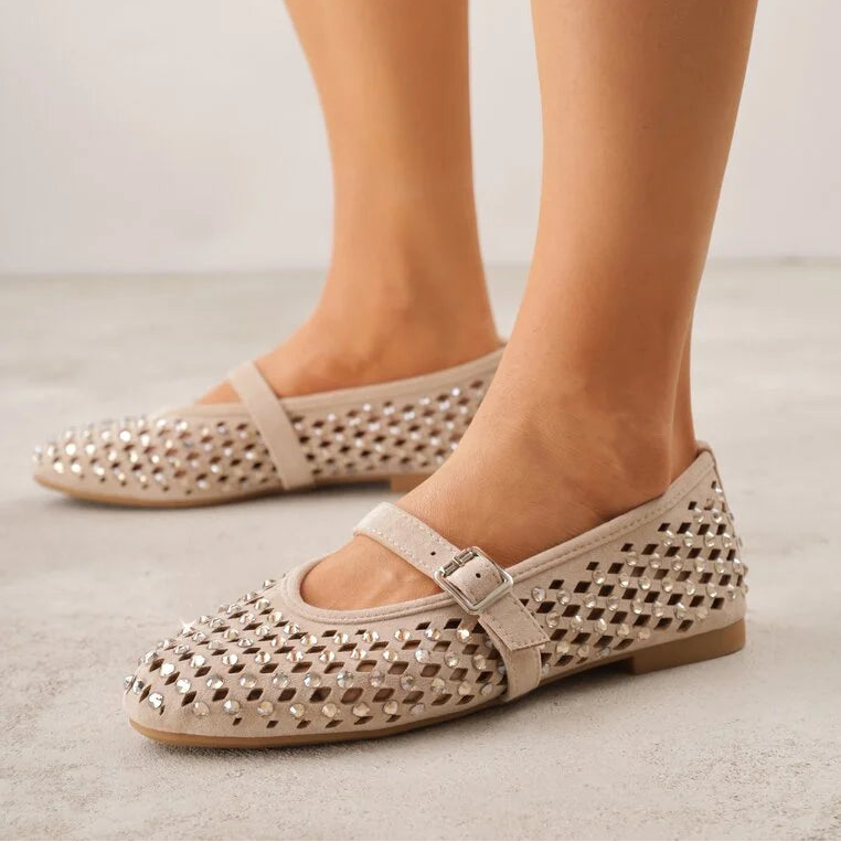 Ballerines  à Studs Argentés