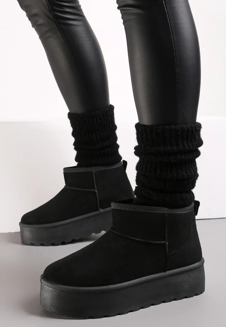 Bottes courtes à semelle épaisse beige