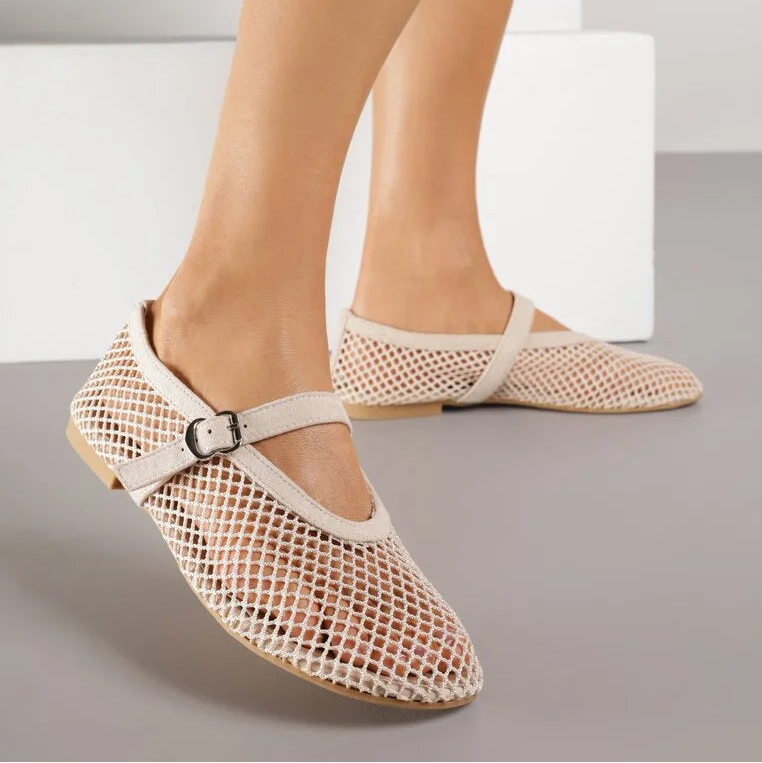 Ballerines en résille avec bride