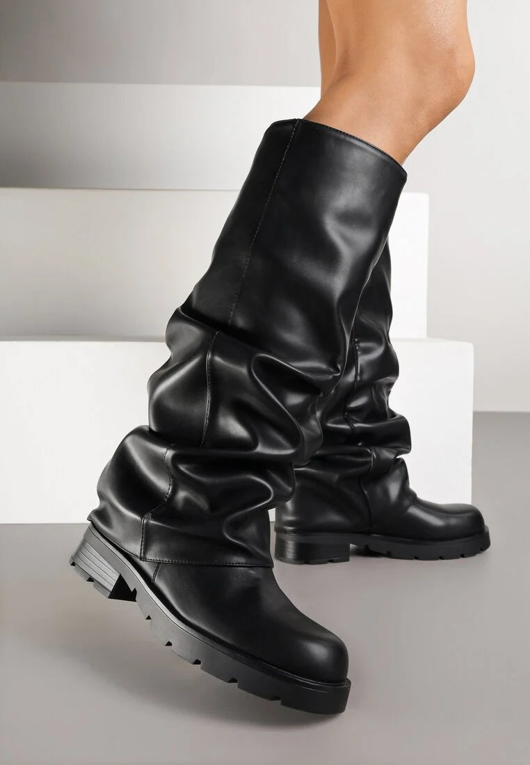 Bottes à volants avec imitation de jambe