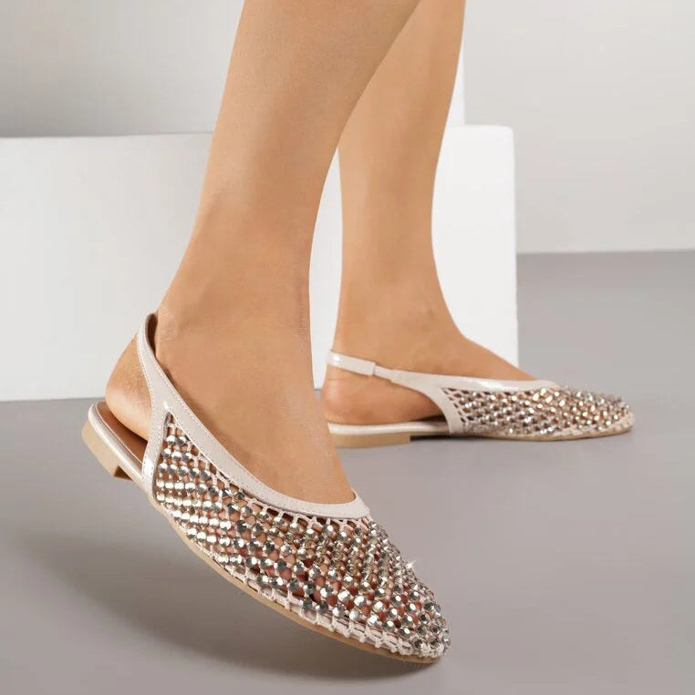 Ballerines ornées de zircons