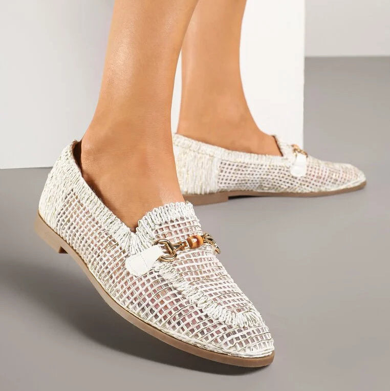 Mocassins ajourés à boucle