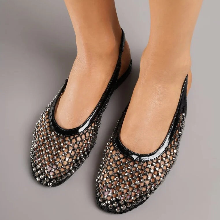 Ballerines ornées de zircons