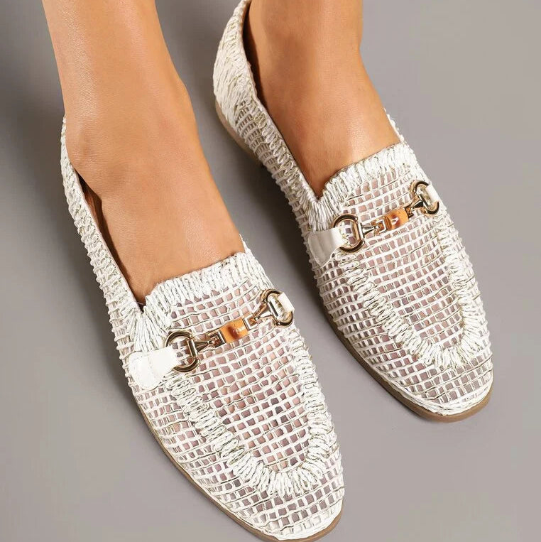 Mocassins ajourés à boucle