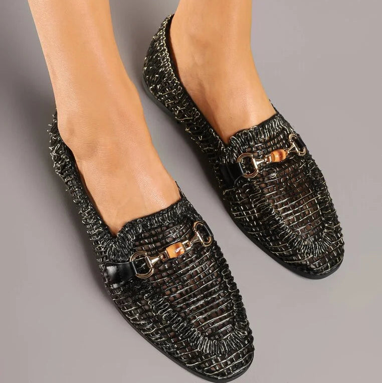Mocassins ajourés à boucle