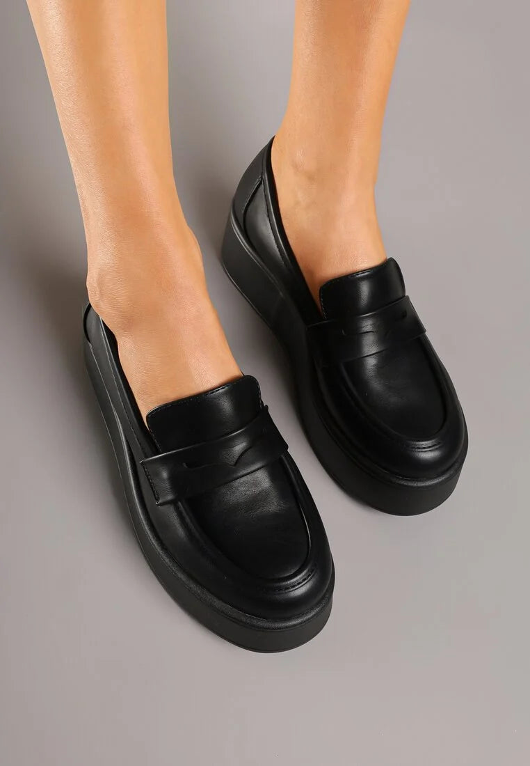 Mocassins à plateforme avec bride décorative