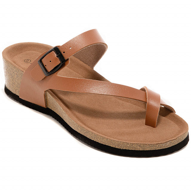 Sandale Compensée à Entre-doigt - Élégance et Confort Naturel