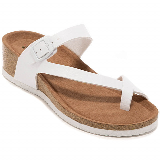 Sandale Compensée à Entre-doigt - Élégance et Confort Naturel