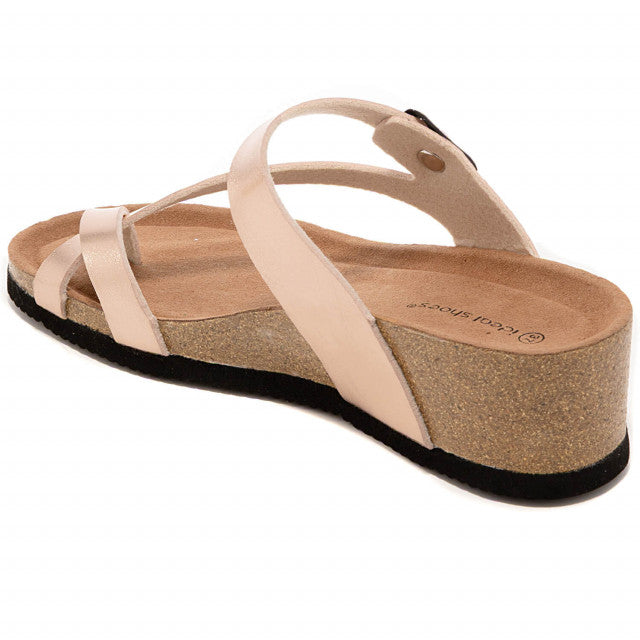 Sandale Compensée à Entre-doigt - Élégance et Confort Naturel