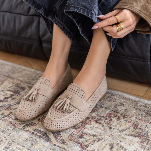 Mocassin plat classique en suédine