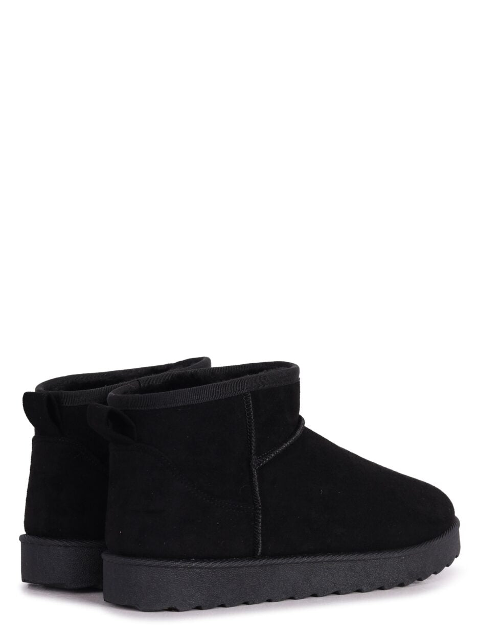 Bottines fourrées en suédine