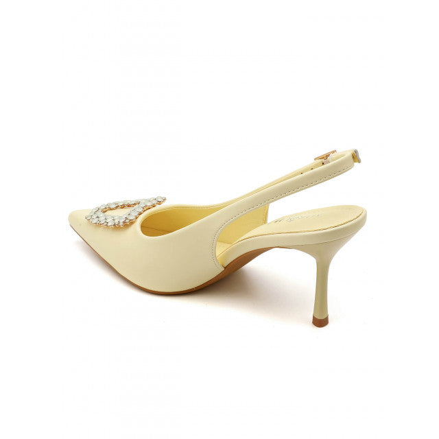 Escarpin à talons hauts avec boucle en zircon cubique en forme d'étoile