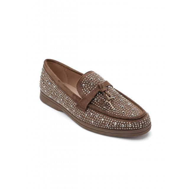 Mocassins ornés de zircons