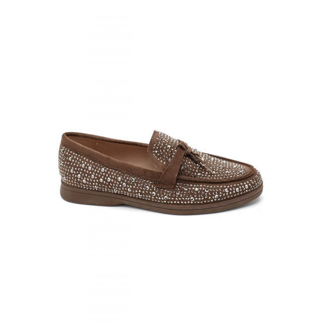 Mocassins ornés de zircons