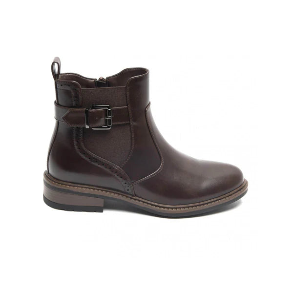 Bottines plates en cuir synthétique