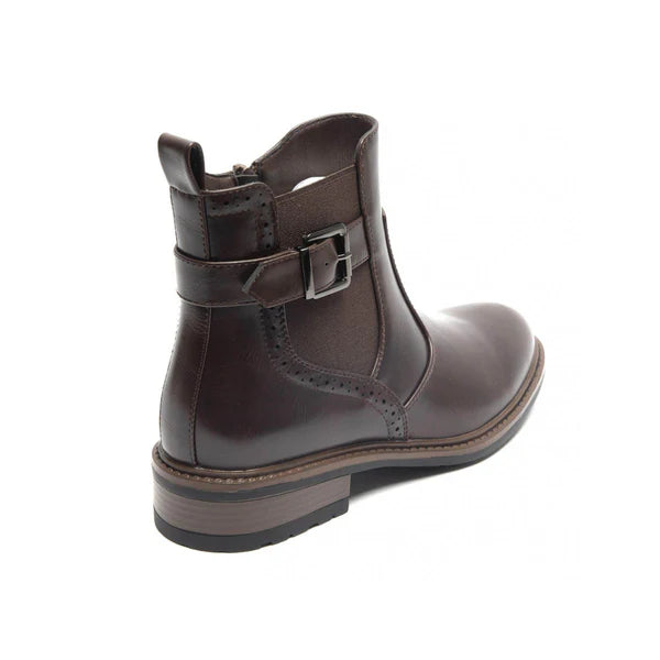 Bottines plates en cuir synthétique