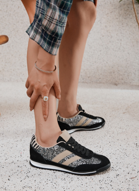 Baskets basses pailleté