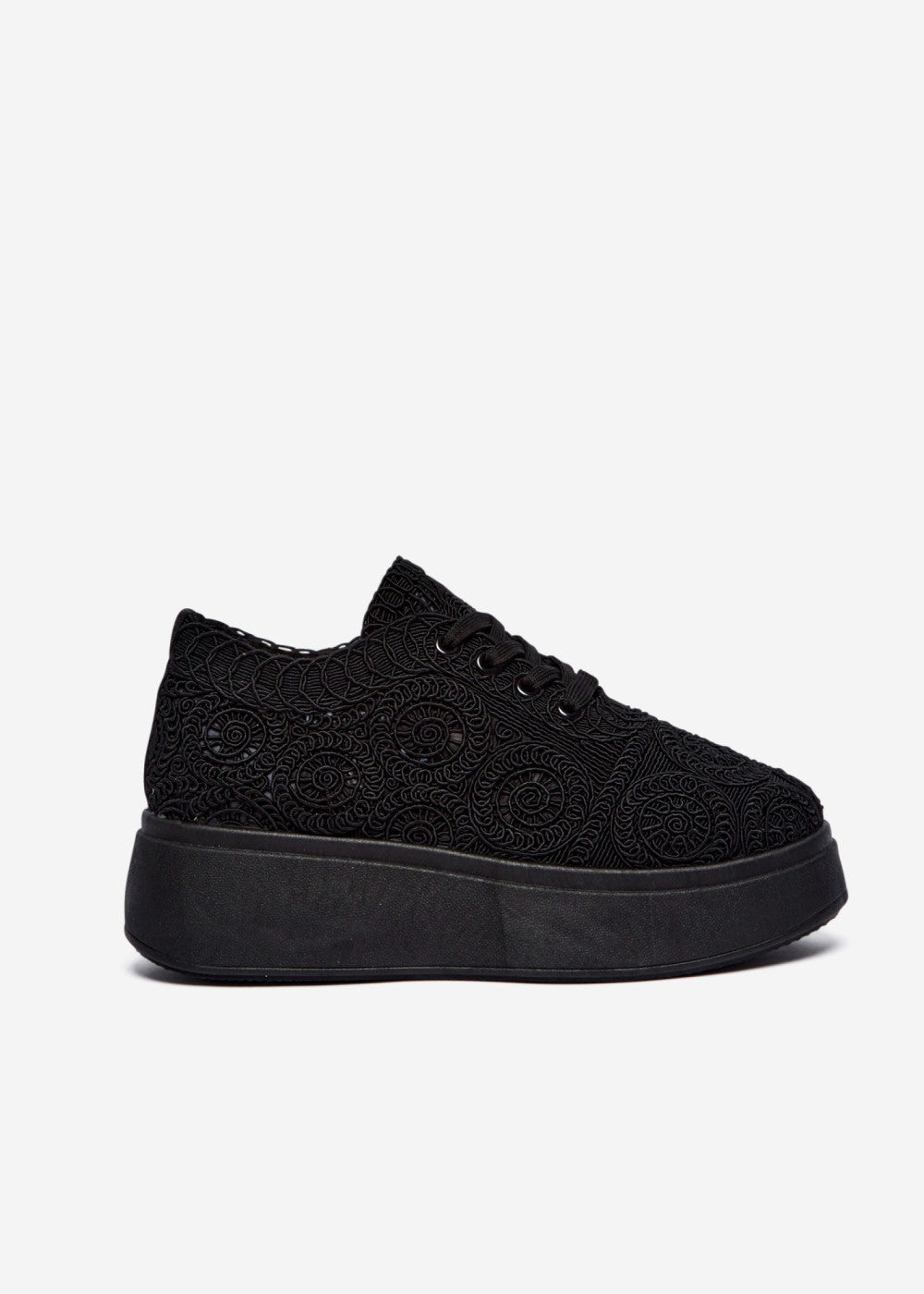 Baskets à plateforme en dentelle