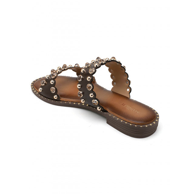 Sandales Sliders Ornées à Doubles Brides – Élégance Bohème