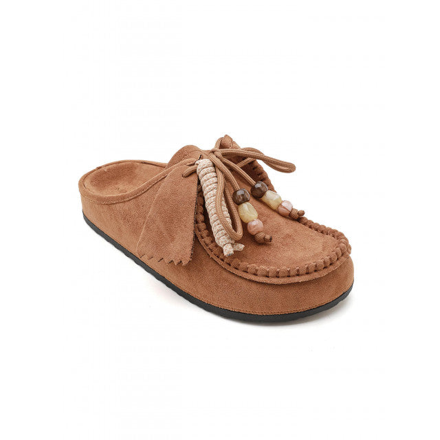 Mule Style MOC Suede – Confort Bohème & Détails Artisanaux