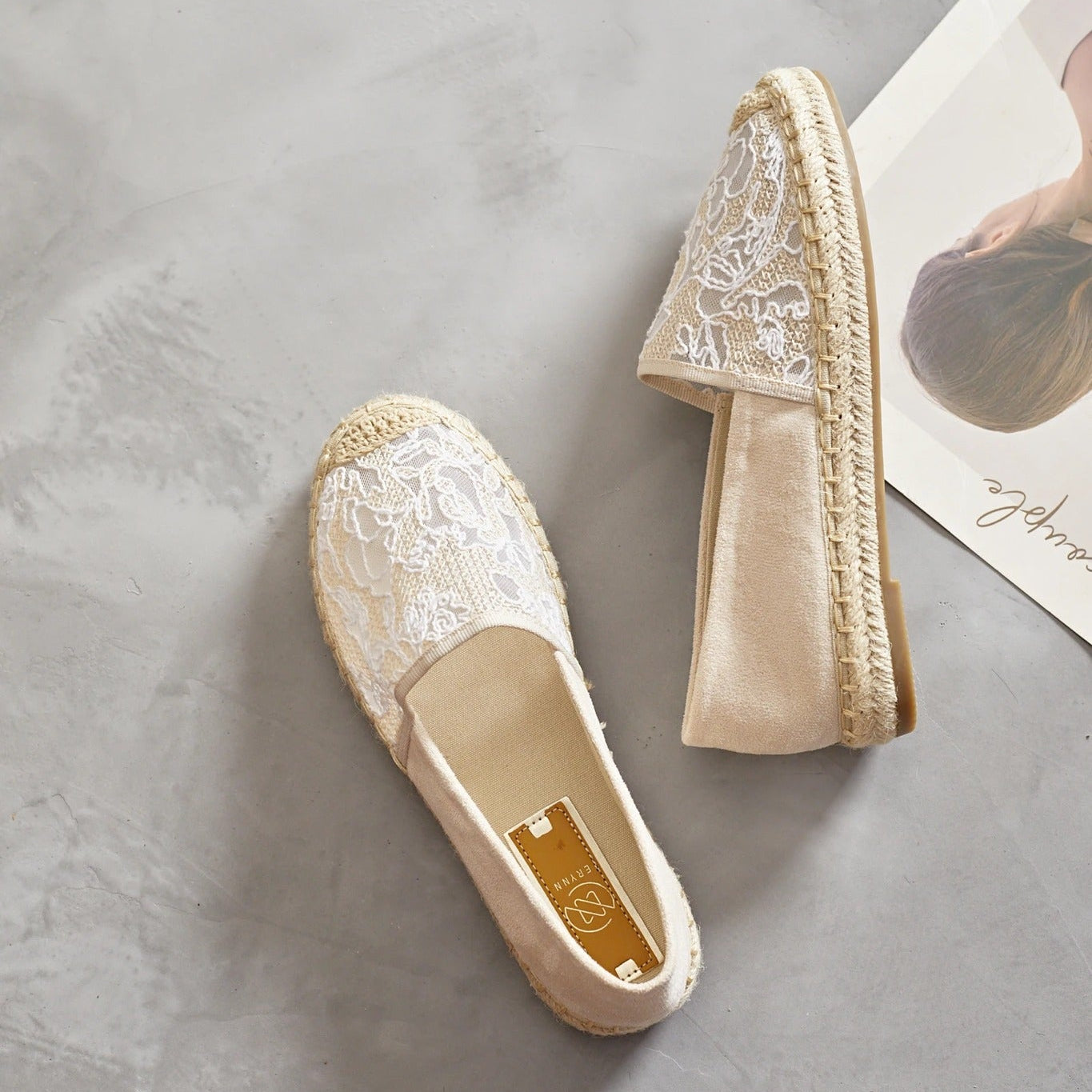 Espadrilles en dentelle