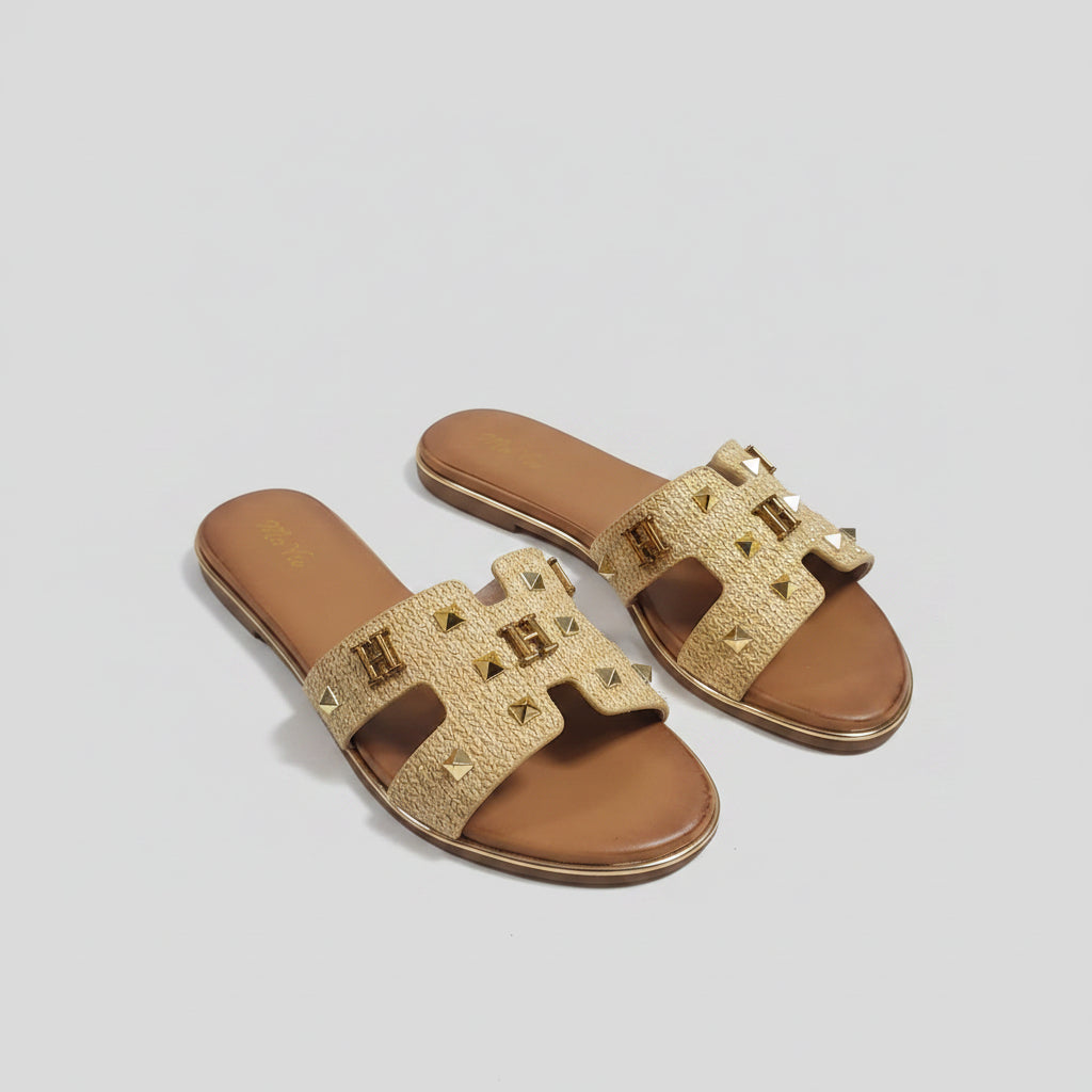 sandales plates de style mules
